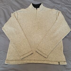 Royal Robbins Men's Heather Gray 3/4 Zip-Up Sweater